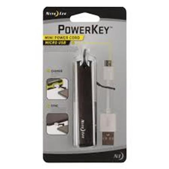 Nite Ize PowerKey Micro USB Mini Power Cord - Smoke