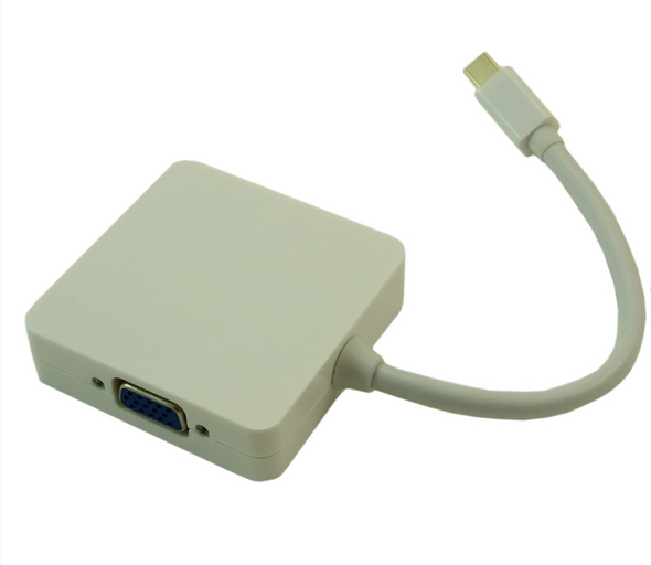 Mini DisplayPort Male to HDMI Female and VGA Adapter