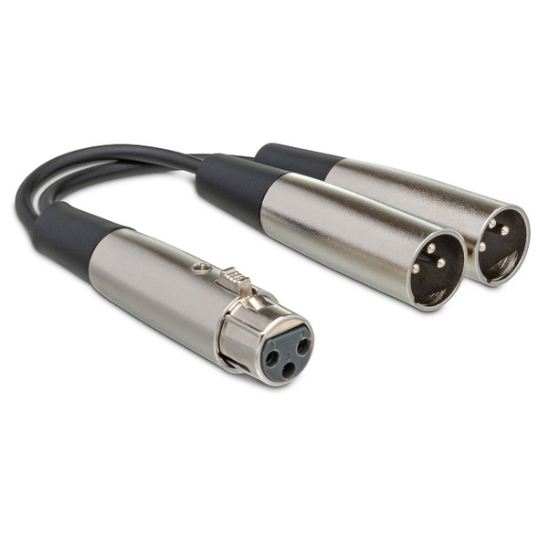 Hosa XLR Y Cable XLR Female to Dual XLR Male