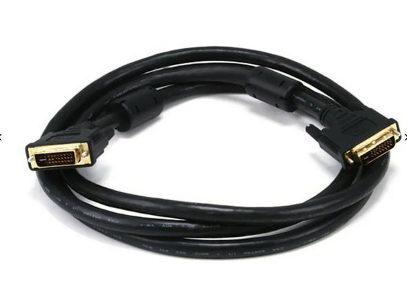 Dual Link DVI-I Cable 28AWG Black 6 ft.