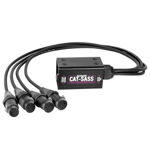 Elite Core CAT-SASS Ethernet to (4) 5-Pin Male DMX Breakout