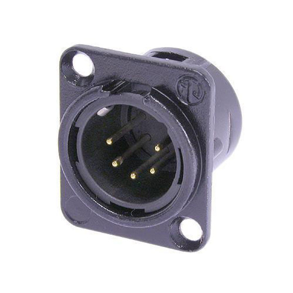 Neutrik NC5MDL-B-1 5-Pin XLR Male Chassis Connector - Black