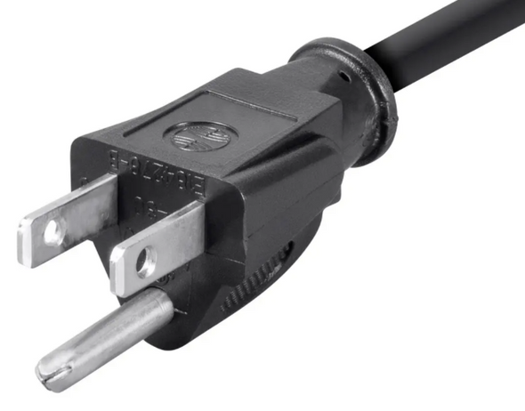 Computer Power Cord - 6 ft 14AWG  IEC-320-C13 (Right Angle) to Edison 5-15P