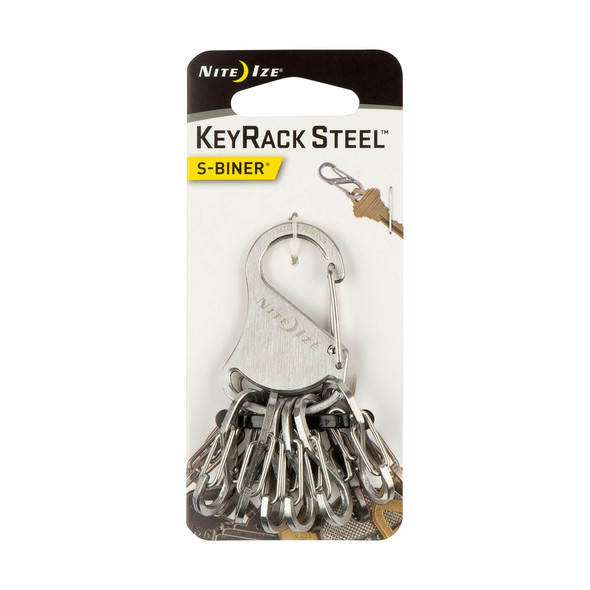 Nite Ize KeyRack Steel/Stainless Steel S-Biner with 6 Small Biners