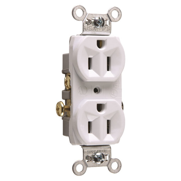 Pass & Seymour CR15-W Commercial Grade Duplex Receptacle