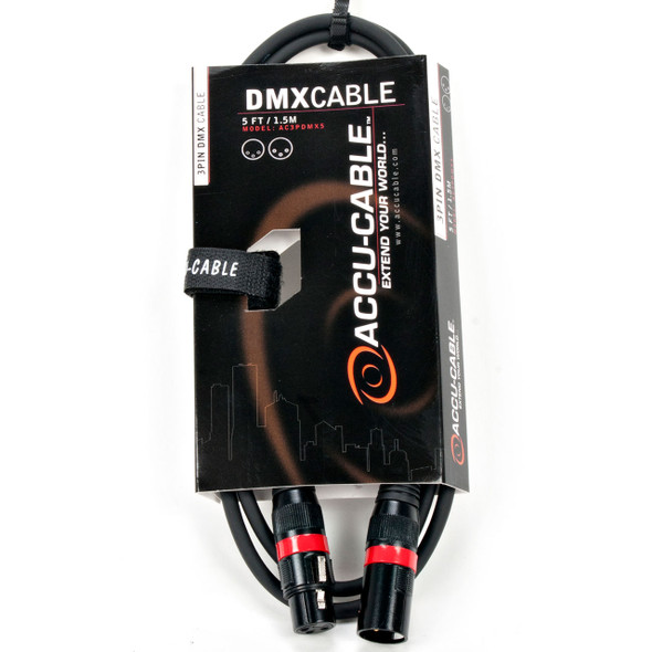 Accu-Cable 3-Pin DMX 5 ft Cable