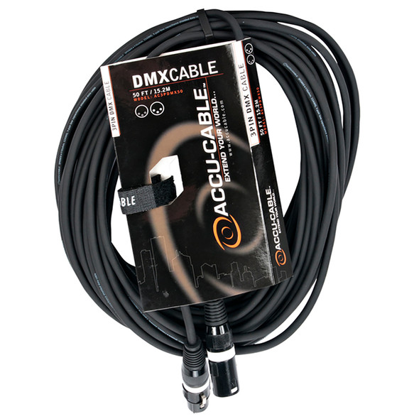 Accu-Cable 3-Pin DMX 50 ft Cable