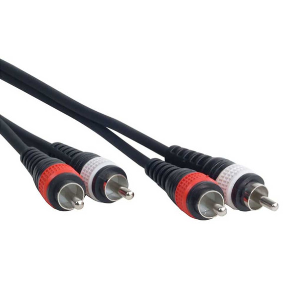 Accu-Cable RC-6 Dual RCA to Dual RCA Patch Cable, 6 ft - Monkey