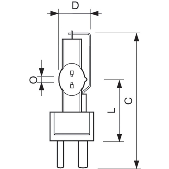 Philips MSR 1200 SA Short Arc dimension diagram