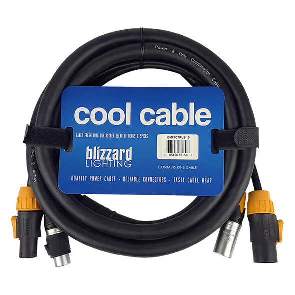 Blizzard Cables DMX 3-Pin and PowerCON True1 - 10 ft Combo Cable