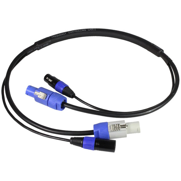 Blizzard Cables DMX 3-Pin and PowerCON Blue/Grey - 3 ft Combo Cable