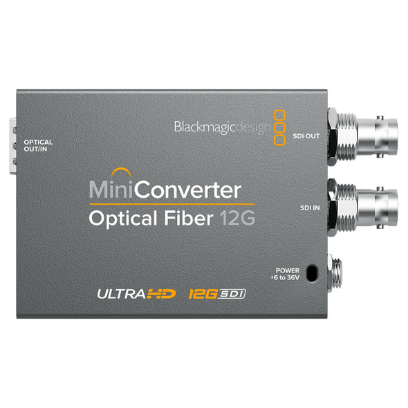 Blackmagic Design Mini Converter Optical Fiber 12G front