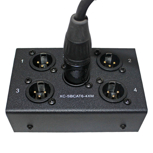 ProX 4-Channel CAT6 Audio Snake Box to XLR Male with CAT5 example front