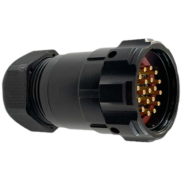 CEEP 19-Pin Male Inline Connector, Crimp Style