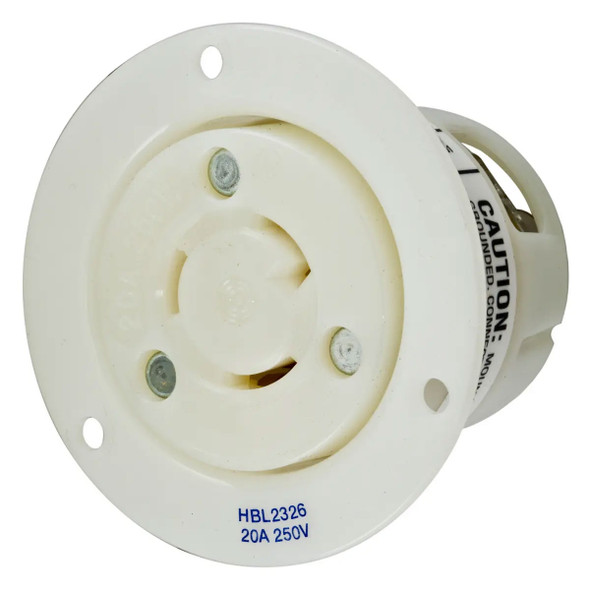 Hubbell HBL2326 Twist Locking Flanged Receptacle