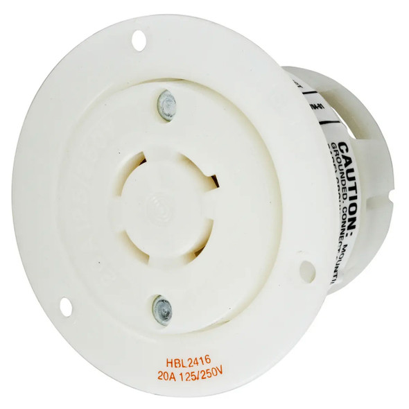 Hubbell HBL2416 Twist Locking Flanged Receptacle