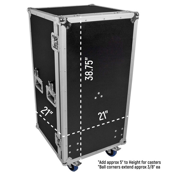 OSP PRO-WORK Case with 7 Drawers and Table Lid exterior dimensions