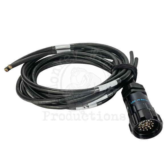 Lex Break-Out Molded Male 19-Pin to Bare Ends, Staggered Lengths