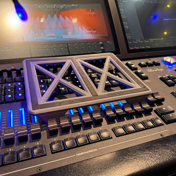 Console Laptop Stand example on ChamSys MQ500M