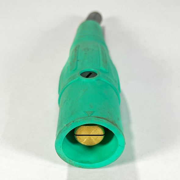 Used Cam-Type Male Inline Connector, Green