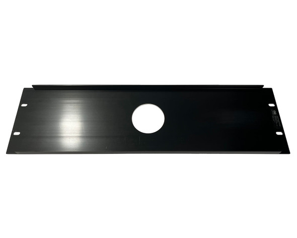 Monkey 3U 19" Rack Panel with Circle Cutout front low angle
