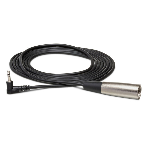 Hosa Microphone Cable Right-angle 3.5 mm TRS to XLR Male
