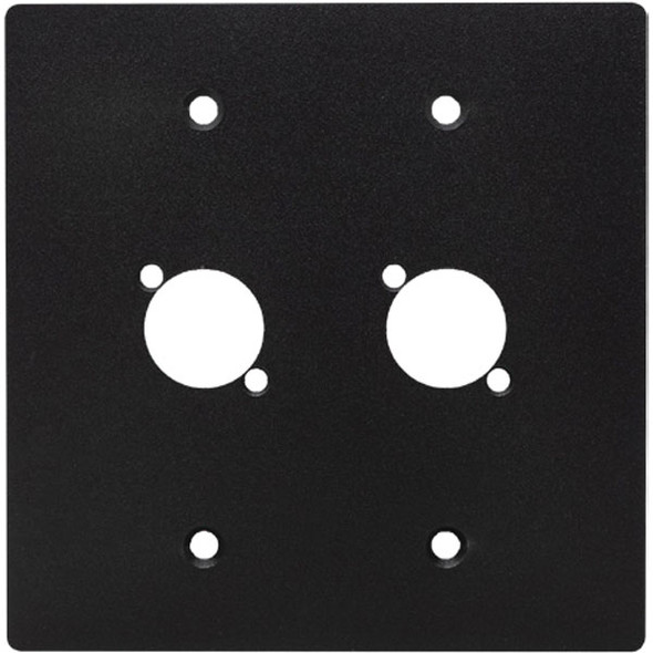 JSI Receptacle Plate 2 gang 2 w/ 2 XLR modules and labeling, White