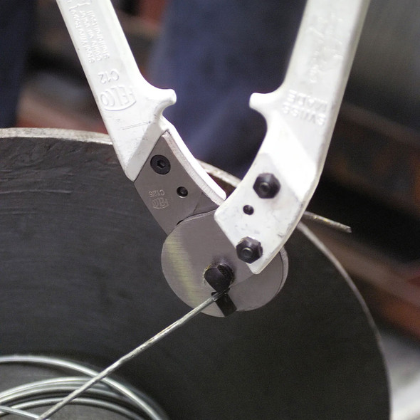 Felco C12 Wire Rope Cutter in use