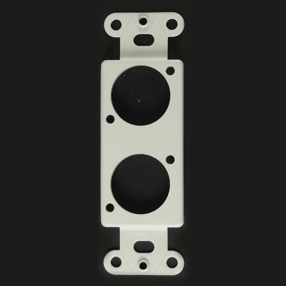 Whirlwind WPIDWH/2ND Decora Wall Plate Insert with (2) D-Series Ports, White