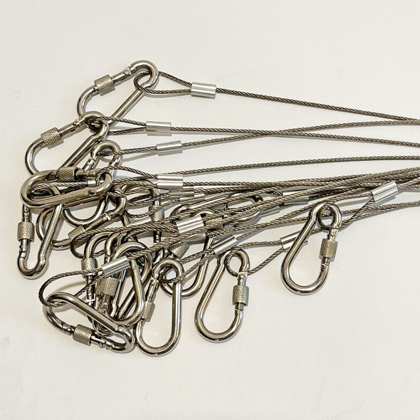 Safety Cables 20" Silver, Lot of 16