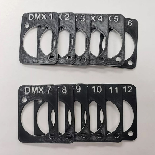 Rack Panel Labels "DMX" 1-12