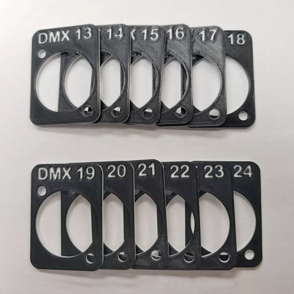 Rack Panel Labels "DMX" 13-24