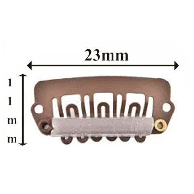 Wig Snap Clips for Wireless Mics, Light Brown 23mm (6 pack)