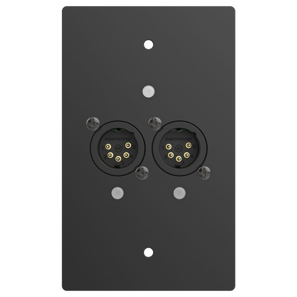 GeNetix 2-Port Wall Mount Node Male black