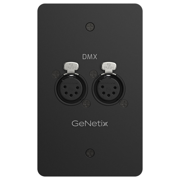 GeNetix Wall Mount 2-Port DMX Female Passthrough
