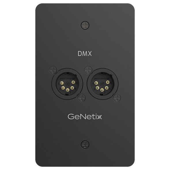 GeNetix Wall Mount 2-Port DMX Male Passthrough
