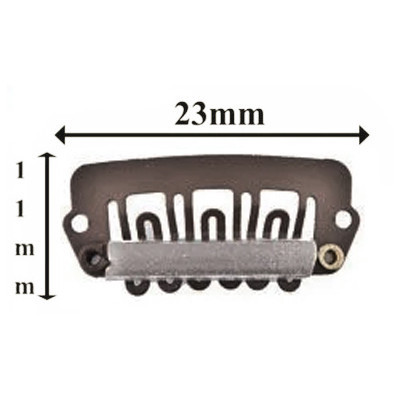 Wig Snap Clips for Wireless Mics, Dark Brown 23mm (24 pack)