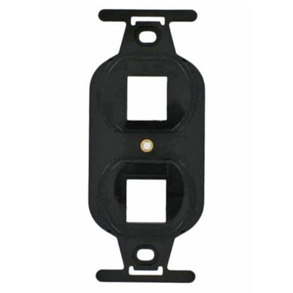 Leviton QuickPort Duplex Type 106 Insert 2-Port, Black