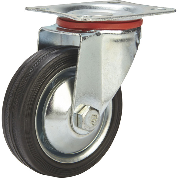 Caster 3" Rubber, 110 lb Capacity