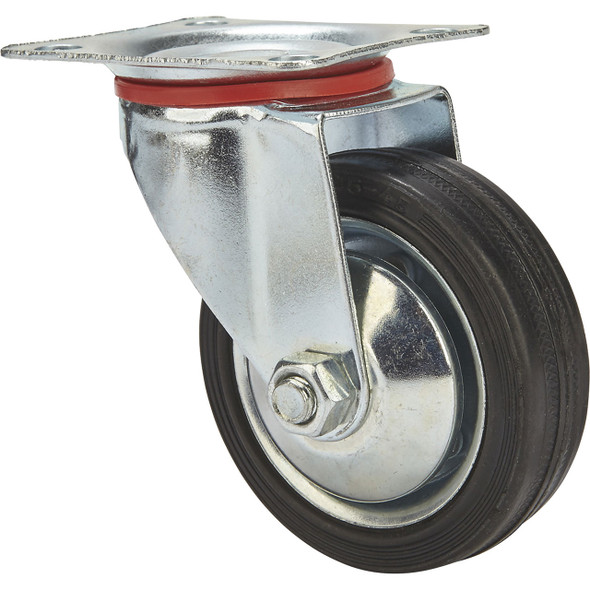 Caster 3" Rubber, 110 lb Capacity