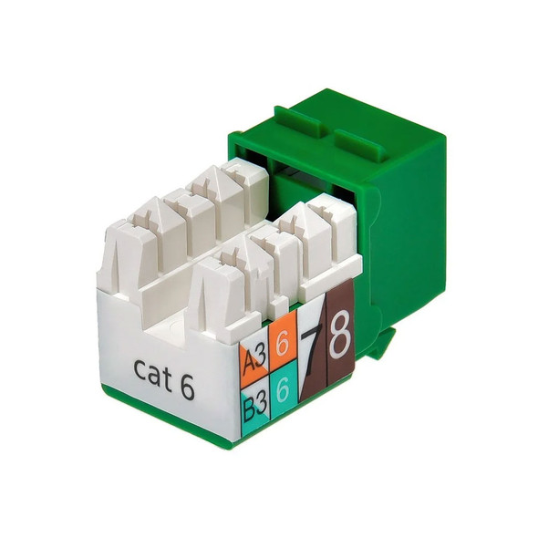 Keystone Jack CAT6 RJ45 green back