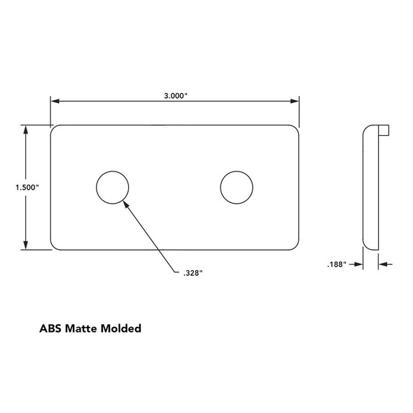 2045 End Cap dimensions