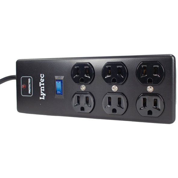 LynTec A6SB Power Strip 6-Outlet left