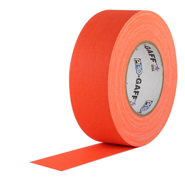 Pro Gaff Fluorescent Orange Gaffers Tape 2 wide roll