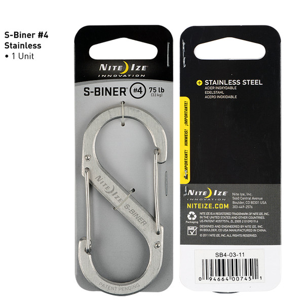 Nite Ize S-Biner #4 Stainless Steel