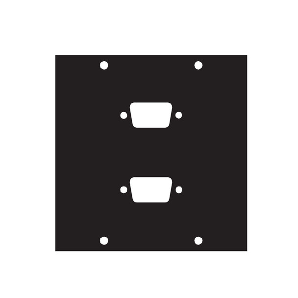 Middle Atlantic 2DB9 UCP Module with Tow DB9 Punchouts