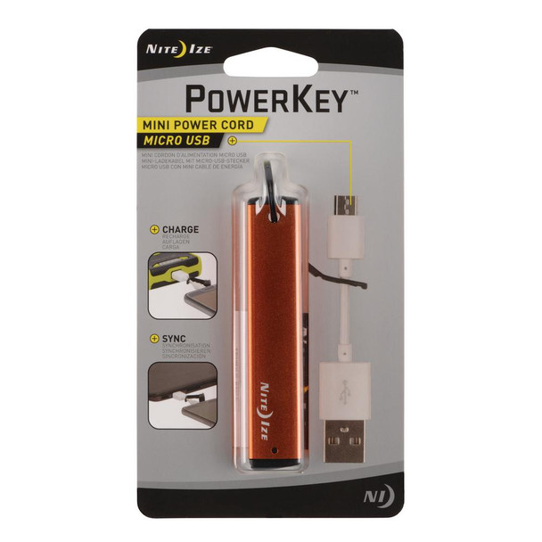 Nite Ize PowerKey Mini Powercord Mini USB - Orange