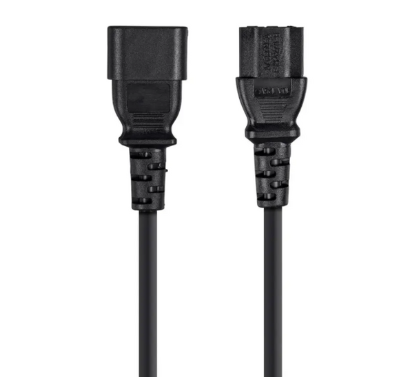 Computer Power Cord - 3 ft 18AWG IEC C13 Female to IEC C14 Male