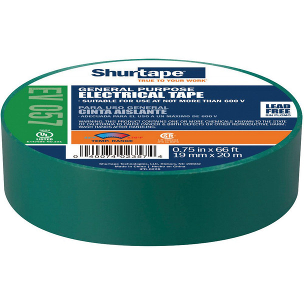 Electrical Tape Green with label