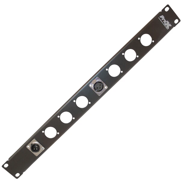 Xlr Rack Plate ProX 1U Rack Panel Punched for 8 XLR, SpeakOn or powerCON compatible ...